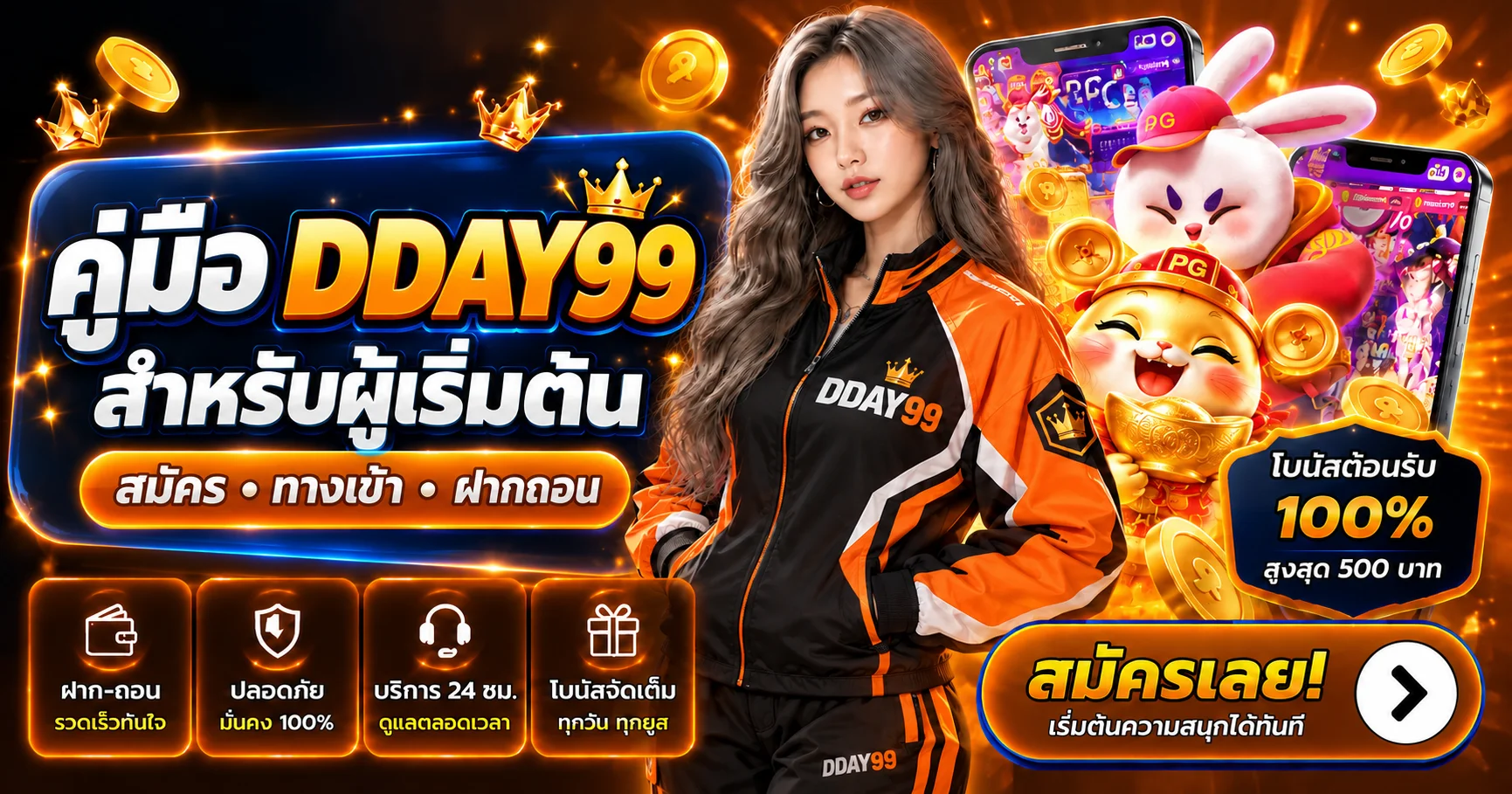 DDAY99 คู่มือเริ่มต้น | สมัคร ทางเข้า ฝากถอนอย่างปลอดภัย